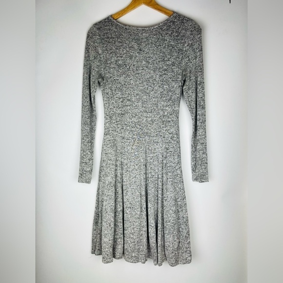 Anthropologie Dolan Heather Gray Neige Brushed Fleece Sweater Dress - Picture 4 of 7